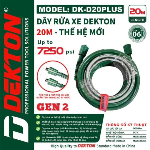DEKTON cuộn dây áp máy rửa xe (20m) DK-D20PLUS