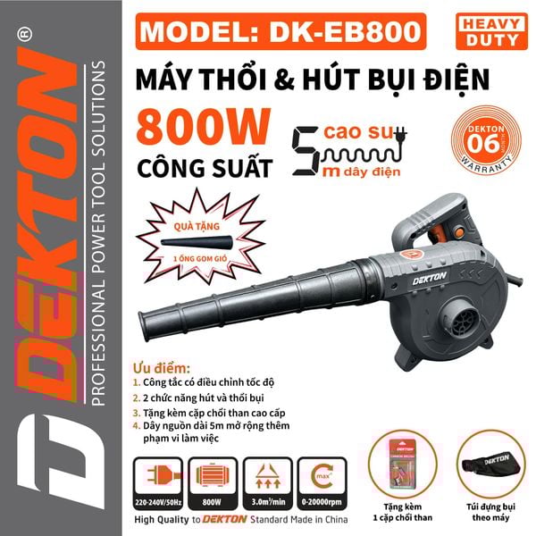 DEKTON máy thổi bụi DK-EB800