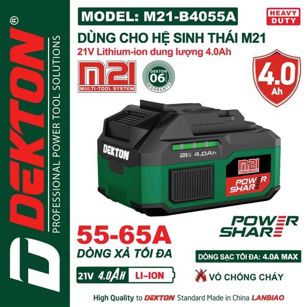 Dekton Pin 21V 4.0Ah M21-B4055A