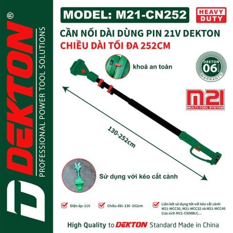 DEKTON Cần nối dài cho máy cắt cành và cưa xích DEKTON M21-CN252