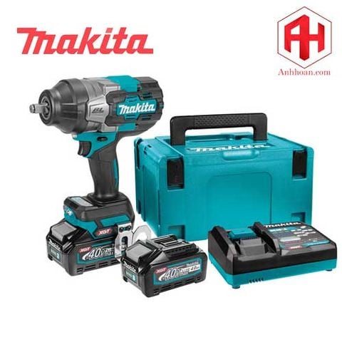 Máy siết bu lông dùng pin 40V Max Makita TW002GM201 1/2in (SET 40V:4Ah)