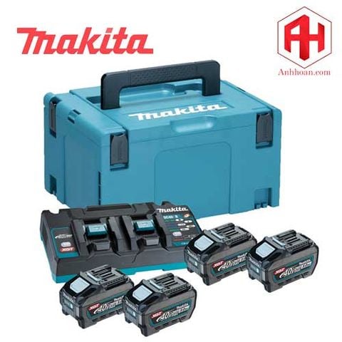 Bộ sạc DC40RB và 4 pin 40V 5Ah BL4050F Makita (191U42-2)