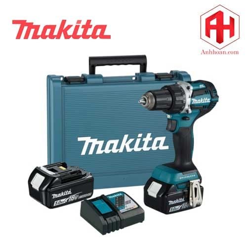 Máy khoan vặn vít dùng pin Makita 18V DDF484RTE (18V:5Ah)