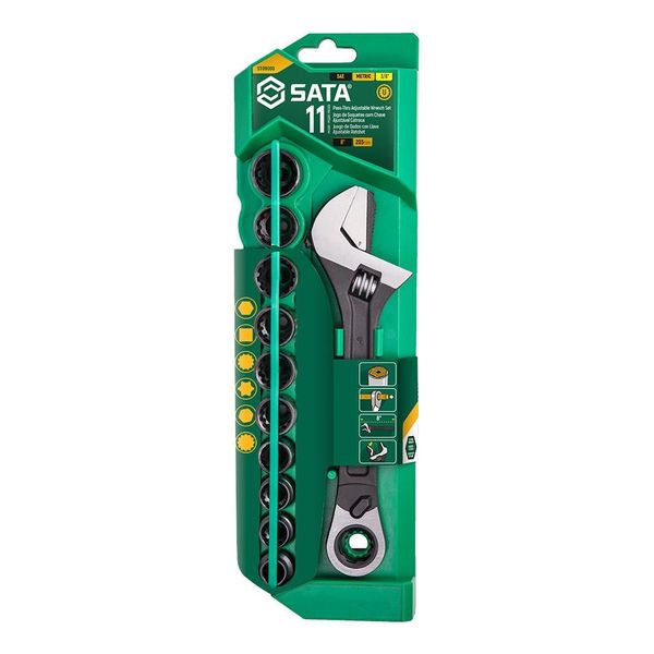 Bộ mỏ lết, đầu tuýp 11 chi tết SATA ST09000