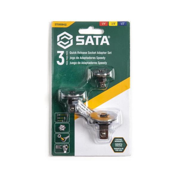 Bộ đầu tuýp 1/4"-10mm, 3/8"-13mm,1/2"-19mm SATA ST09084SJ