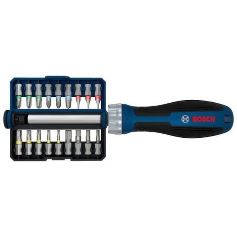 Bosch Bộ tua vít bánh cóc 19 chi tiết 1600A039PR