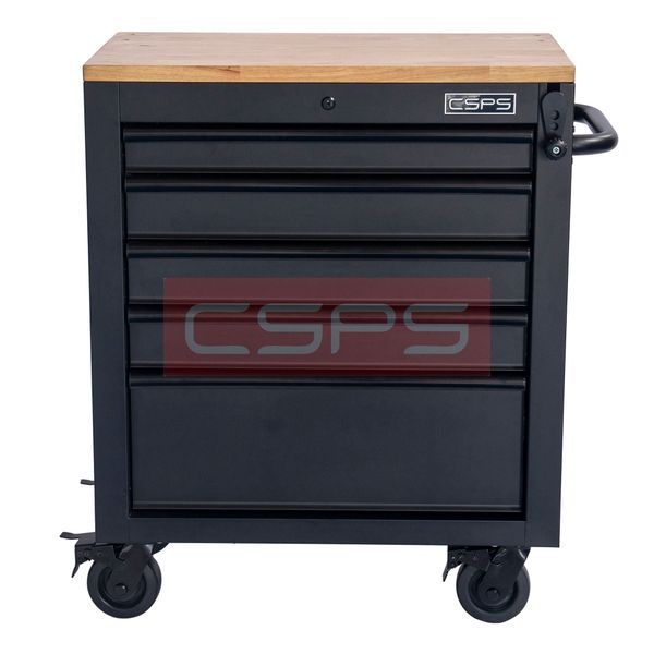 Tủ dụng cụ CSPS 76cm - 05 hộc kéo nâng hạ tay cầm đen VNLC07605BB3M