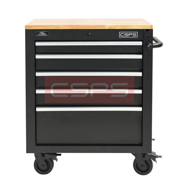 Tủ dụng cụ CSPS 76cm - 05 hộc kéo nâng hạ tay cầm trắng VNLC07605BB4M