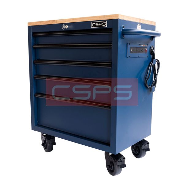 Tủ dụng cụ CSPS 76cm - 05 hộc kéo không nâng hạ màu xanh VNTC07605BL1M