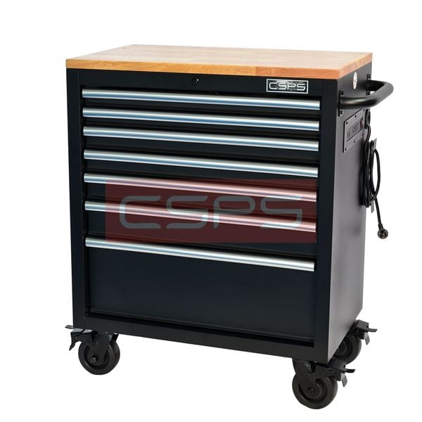Tủ dụng cụ CSPS 76cm - 07 hộc kéo tay cầm trắng VNTC07607BB4M