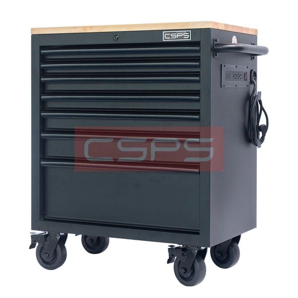 Tủ dụng cụ CSPS 76cm - 07 hộc kéo tay cầm đen VNTC07607BB5M