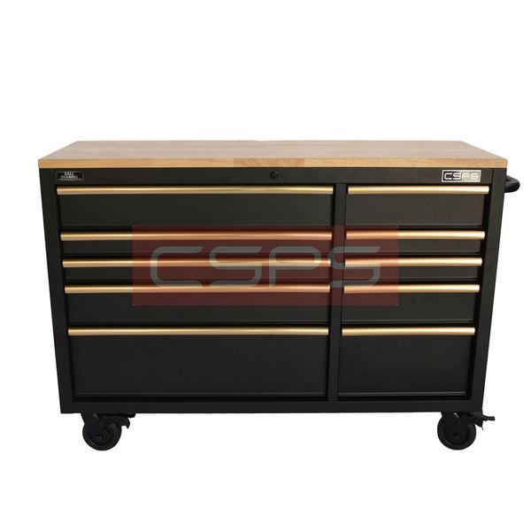 Tủ dụng cụ CSPS 132cm - 10 hộc kéo tay cầm vàng VNTC13210BB4M