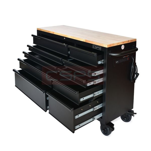 Tủ dụng cụ CSPS 132cm - 10 hộc kéo tay cầm trắng VNTC13210BB5M