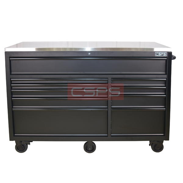 Tủ dụng cụ CSPS 155cm - 10 hộc kéo màu đen VNTC15510BB1M