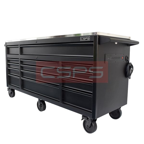 Tủ dụng cụ CSPS 183cm - 14 hộc kéo màu đen VNTC18314BB1M