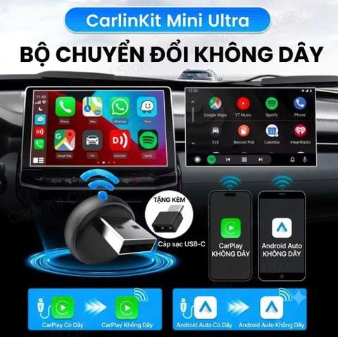 Carlinkit Ultra 3 – Bộ chuyển CarPlay & Android Auto không dây cho ô tô