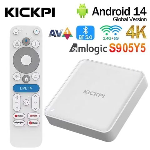 KICKPI KP3 Google Certified Android TV Box Android 14 - Netflix 4K Chính Hãng