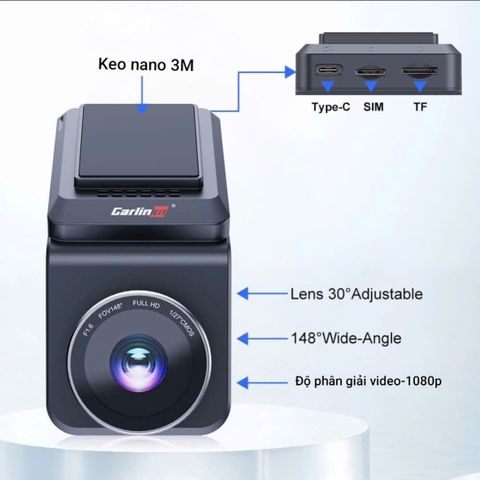 Carlinkit TBox AR – Android Box Ô Tô Tích Hợp Camera Hành Trình Chuẩn Full HD