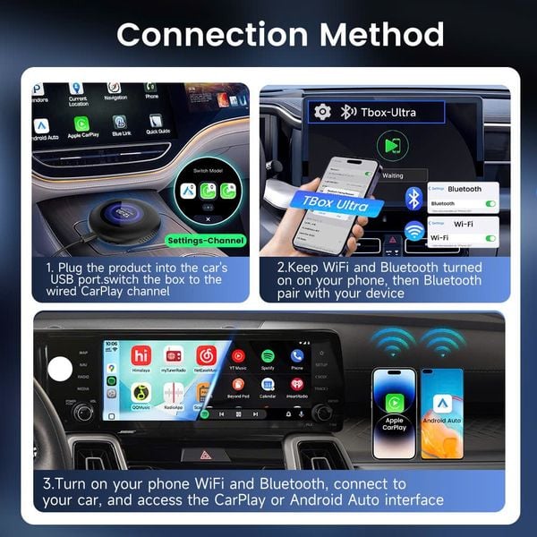 Android Box Cho Ô Tô Carlinkit Tbox Ultra 3 – Siêu Phẩm Android 15, Kết Nối 5G Đỉnh Cao - New 2026
