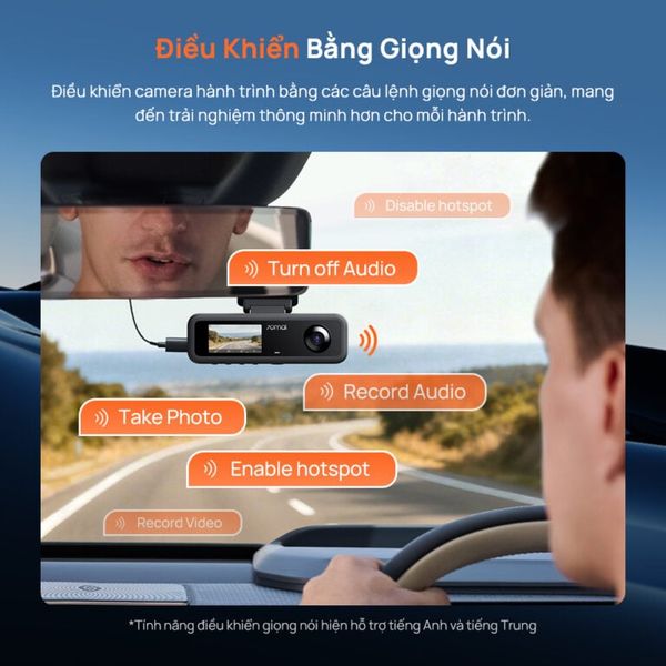Camera Hành Trình 70mai T400 – Ghi Hình 3 Camera, 2.5K HDR, GPS, WiFi