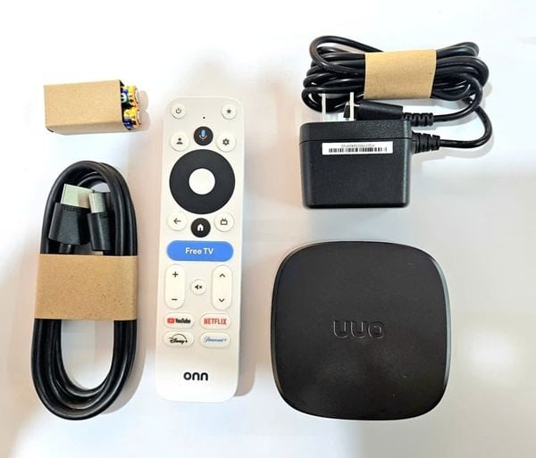ONN 4K Plus – Android TV Box 2025 | Xem 4K HDR, WiFi 6, Google TV