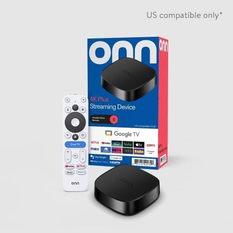 ONN 4K Plus – Android TV Box 2025 | Xem 4K HDR, WiFi 6, Google TV