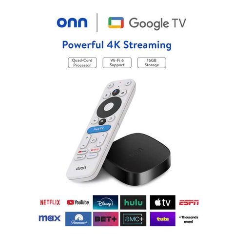 ONN 4K Plus – Android TV Box 2025 | Xem 4K HDR, WiFi 6, Google TV