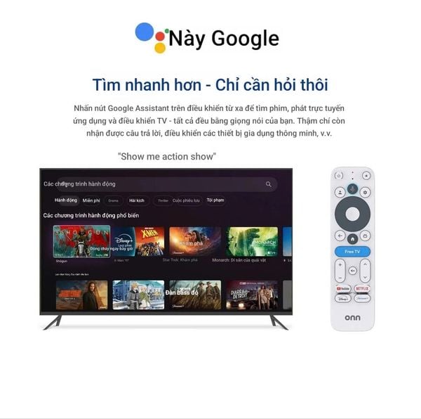 Android TV Box onn Google TV 2025 – Full HD, RAM 1.5GB, ROM 8GB, Remote Voice