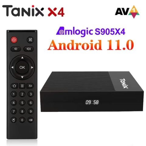 Android TV Box Tanix X4 – RAM 4GB, ROM 32GB – Chip Amlogic S905X4 – Android 11 – Hỗ trợ 4K, WiFi 5G