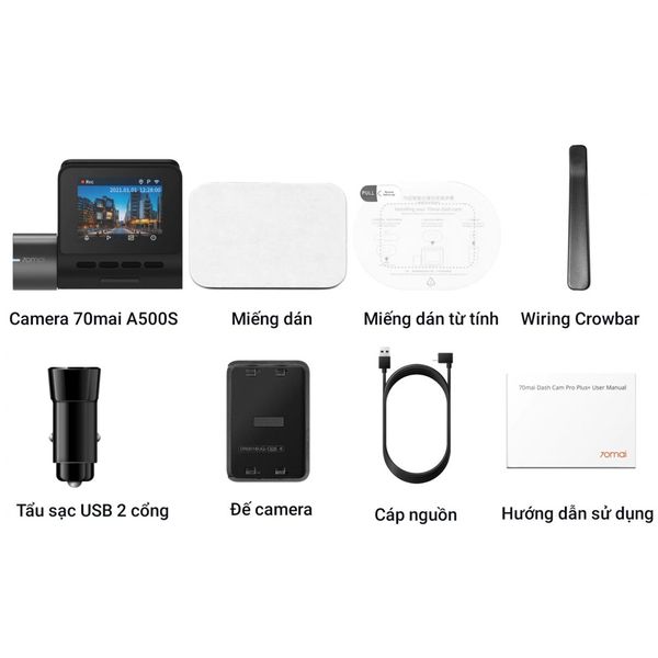 Camera hành trình 70mai A510 – Ghi hình 3K HDR, cảm biến Sony STARVIS 2, GPS, ADAS