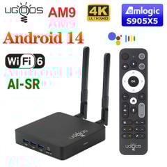 Ugoos AM9 64bit – Android TV Box cao cấp | Chip S905X5 | RAM 4GB ROM 64GB | Android 14 | Dolby Vision | WiFi 6 | New 2025