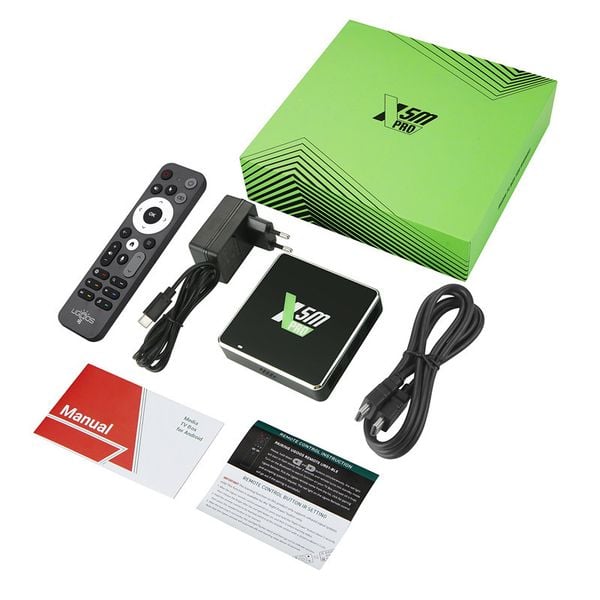 Android TV Box UGOOS X5M Pro – RAM 4GB, ROM 32GB – Chip S905X5M – Android 14 – Hỗ trợ AI nâng cấp hình ảnh 4K - New 2025