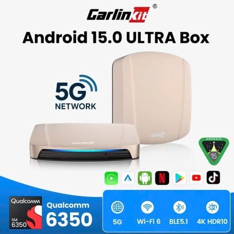 Carlinkit Tbox Ultra 2025 Android 15, Hỗ Trợ 5G