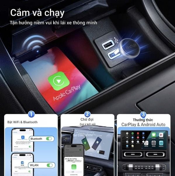 Carlinkit Ultra 3 – Bộ chuyển CarPlay & Android Auto không dây cho ô tô