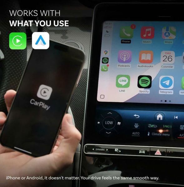 [Ottocast Mini Pico] Bộ Chuyển Đổi CarPlay & Android Auto Không Dây Siêu Nhỏ Gọn