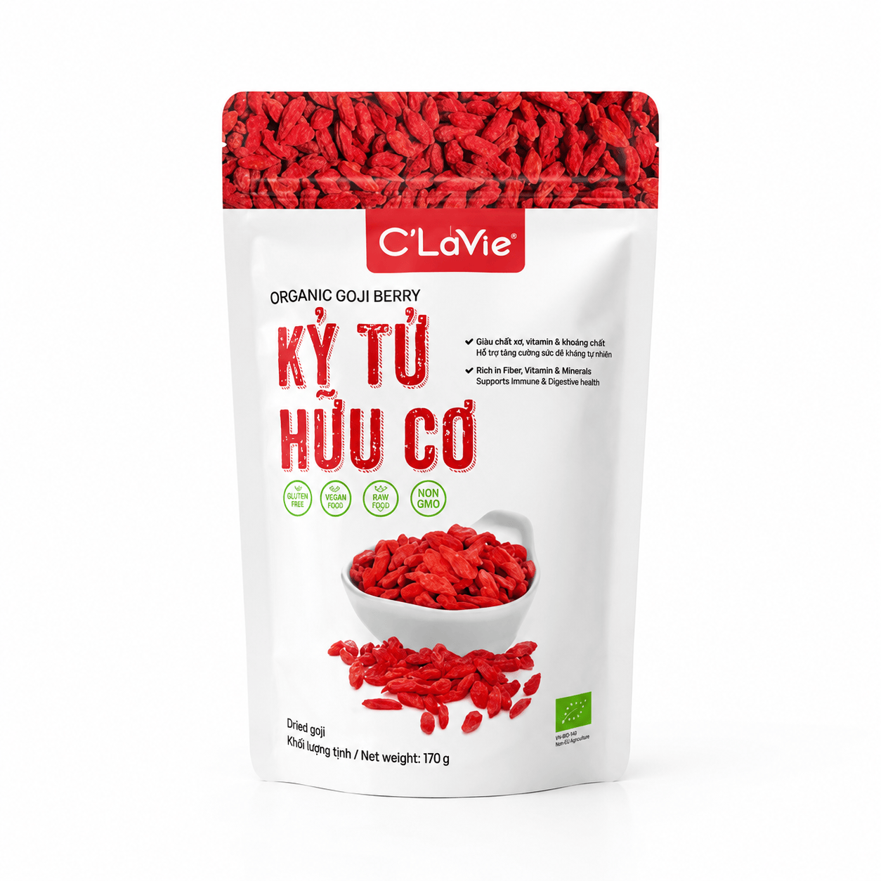 Kỷ tử hữu cơ C'LaVie 170g (34g x 5 gói)