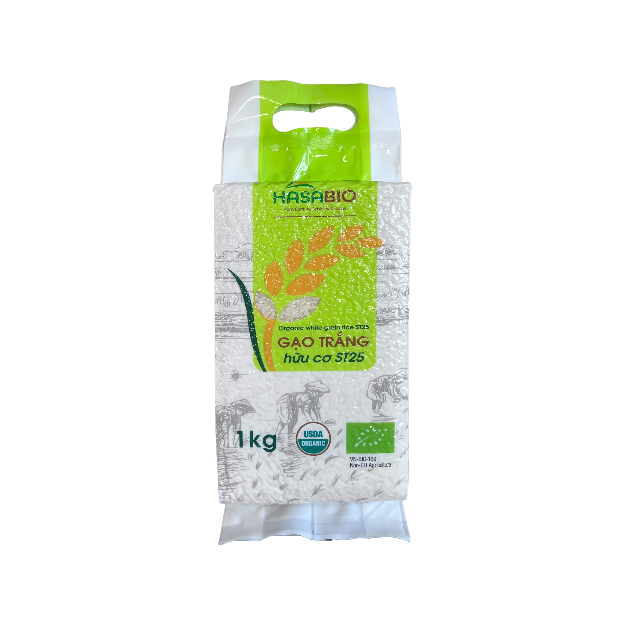 Gạo trắng hữu cơ ST25 HASABIO 1kg