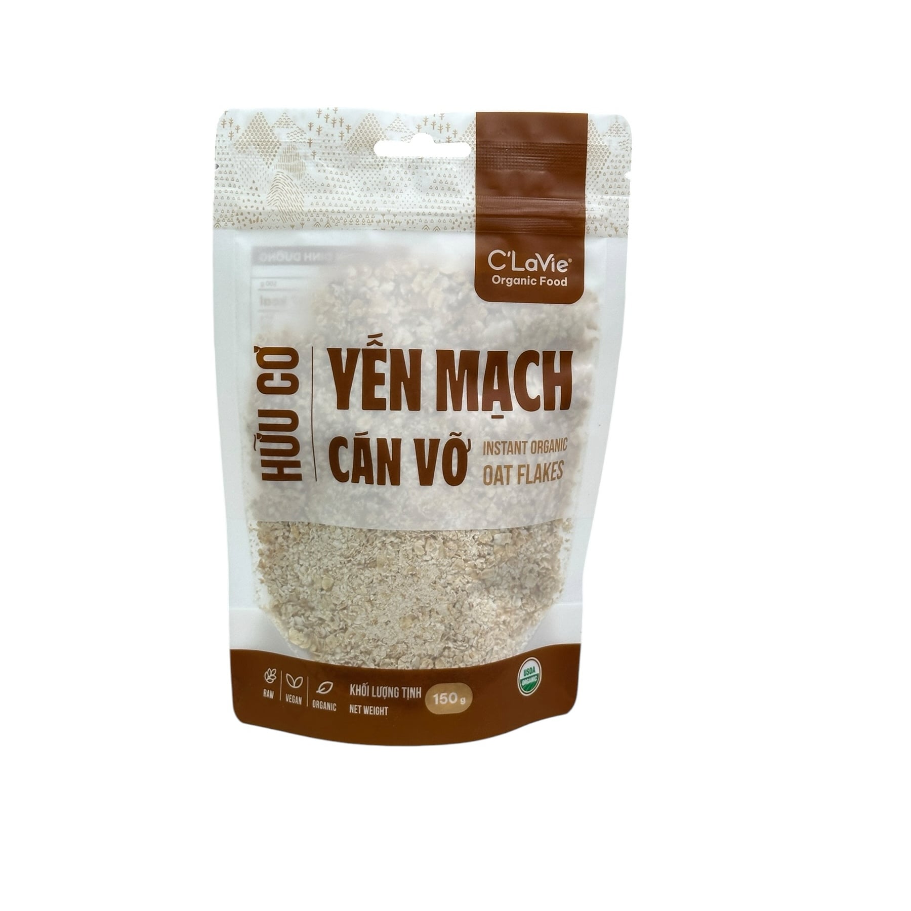 Yến mạch cán vỡ hữu cơ C'LaVie 150g