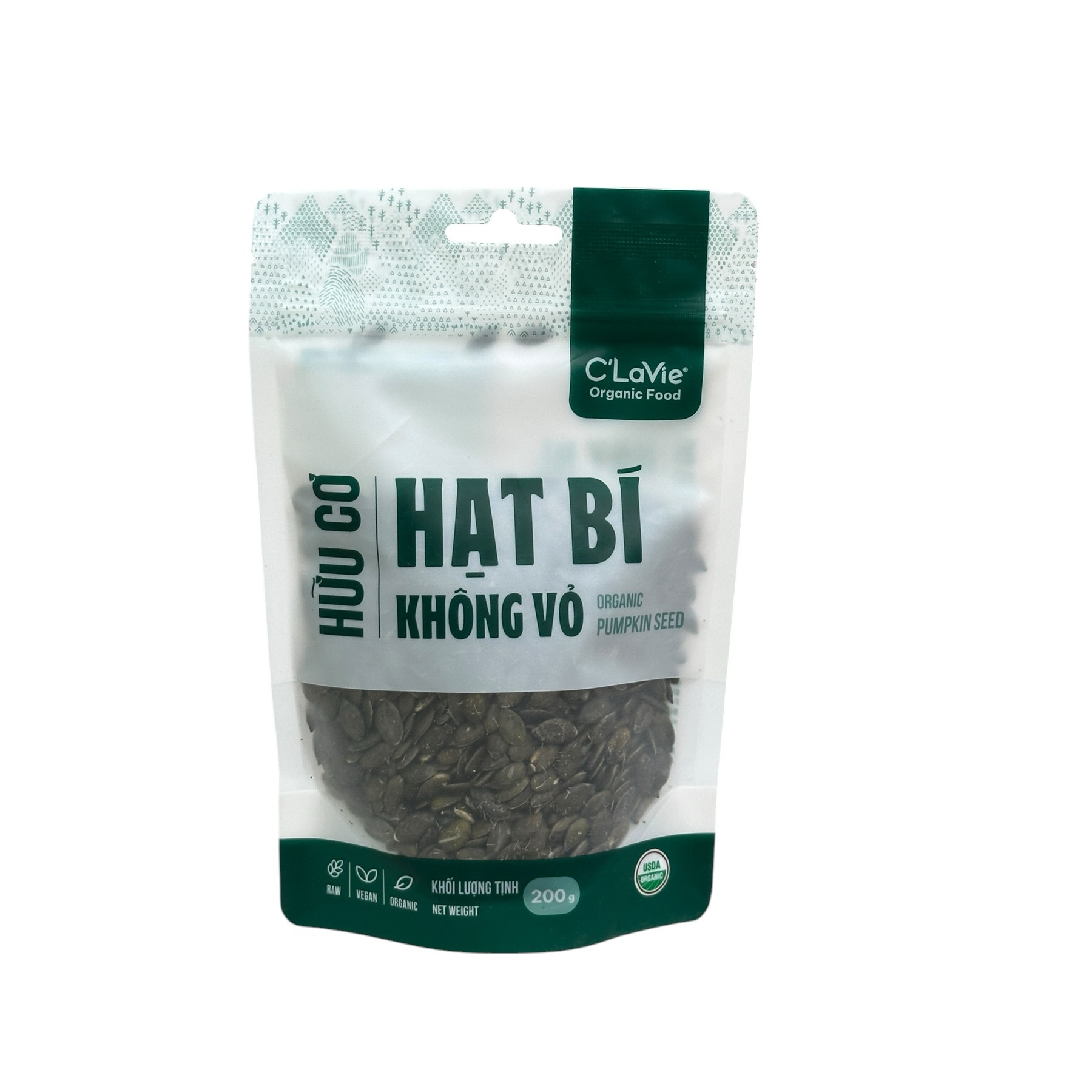 Hạt Bí Không Vỏ Hữu Cơ C'LaVie 200g