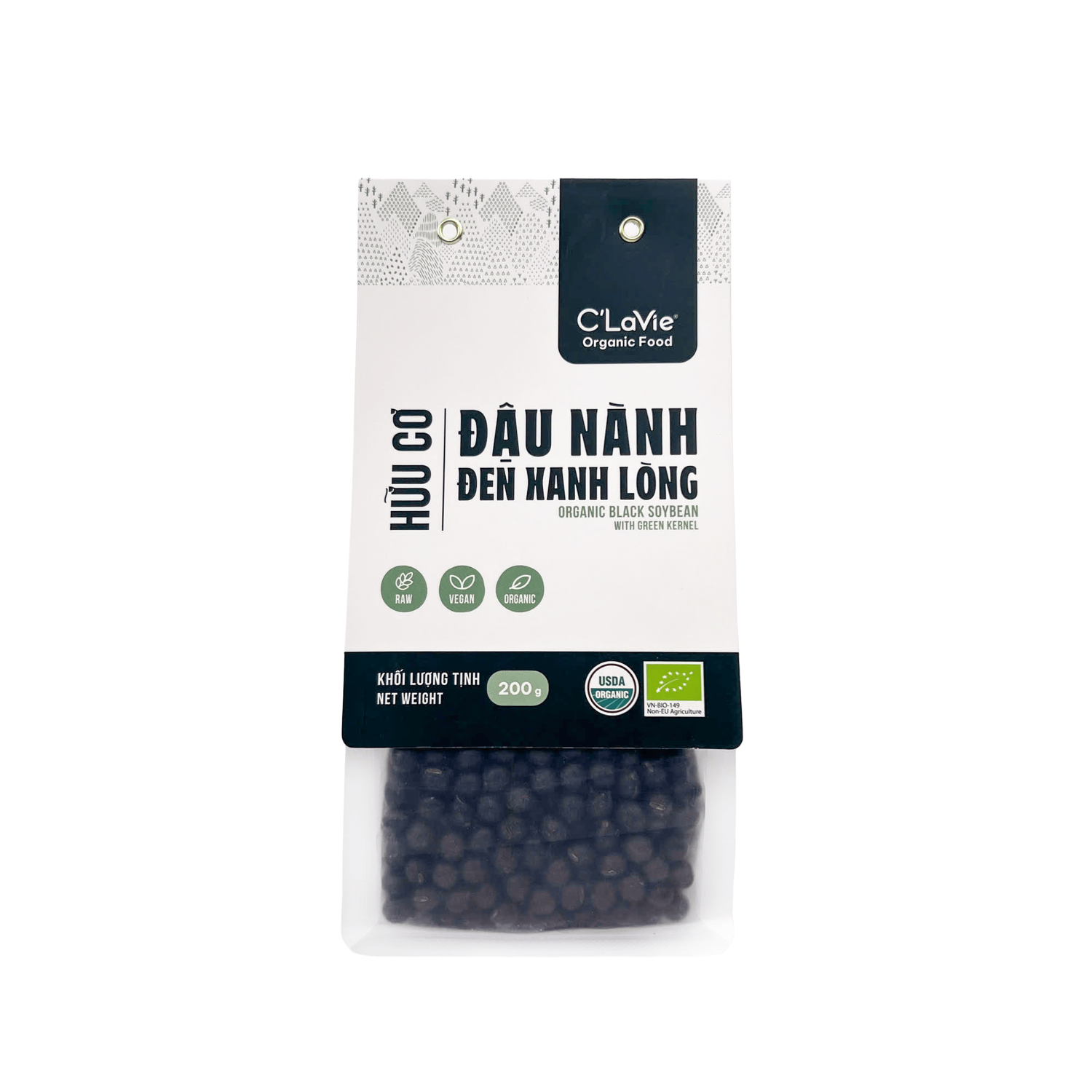 Đậu nành đen xanh lòng hữu cơ C'LaVie 200g