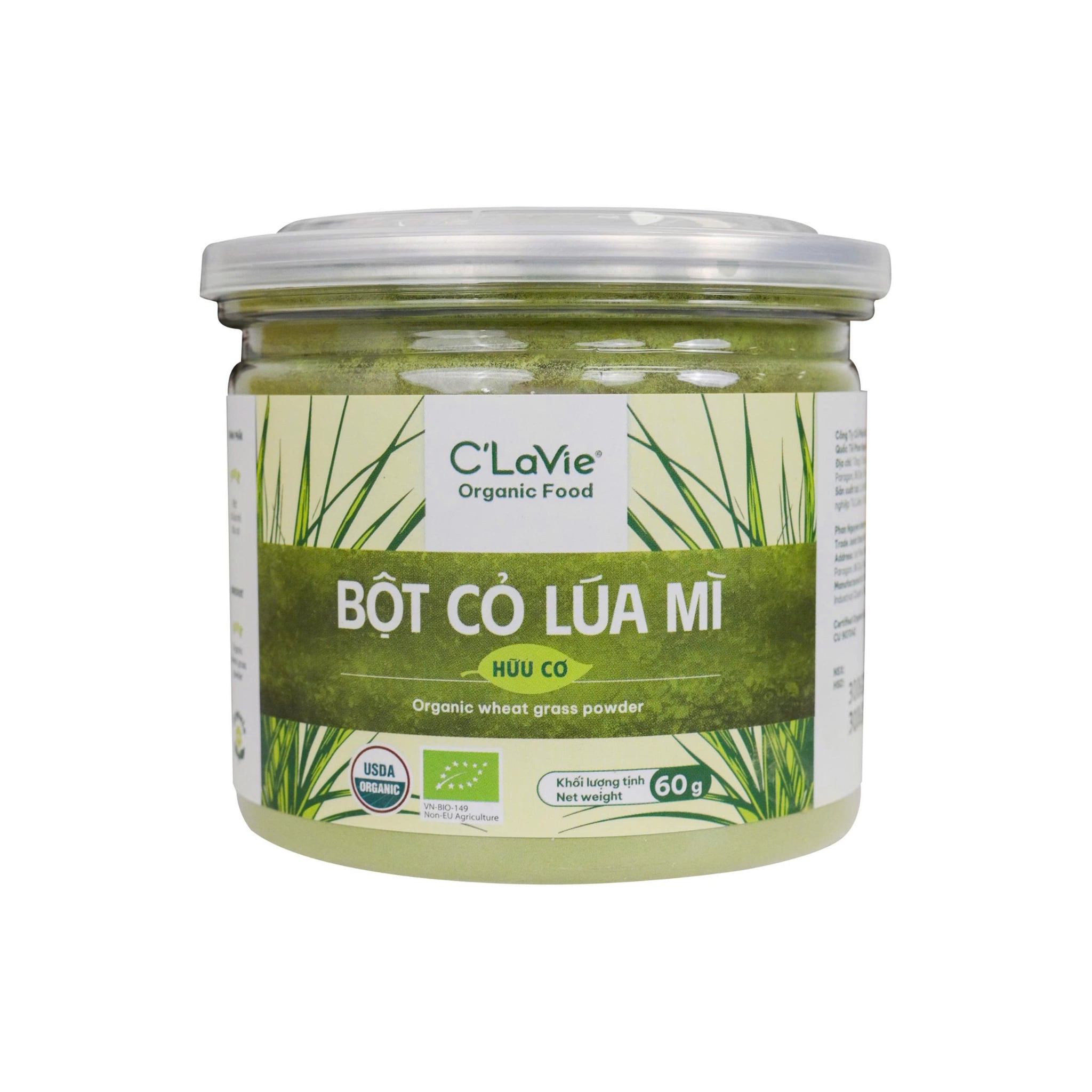 Bột cỏ lúa mì hữu cơ C'LaVie 60g