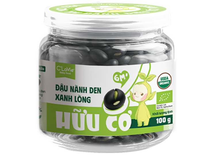 Đậu nành đen xanh lòng hữu cơ C'LaVie 100g