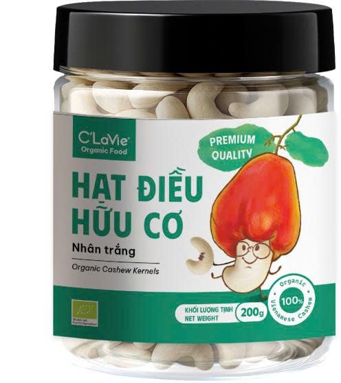 Hạt điều hữu cơ nhân trắng C'LaVie 200g