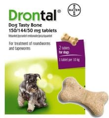Viên xổ giun cho chó Drontal Tasty Bone