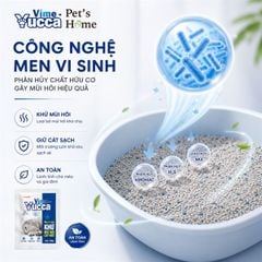 Men vi sinh khử mùi hôi cát mèo Vime Yucca 100g