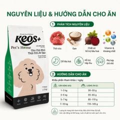 Hạt Keos+ cho giống chó nhỏ thịt cừu và gạo 3kg
