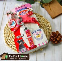 Set yếm số 8 cỏ 4 lá 15mm đỏ Doggyman