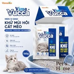 Men vi sinh khử mùi hôi cát mèo Vime Yucca 100g