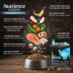 Hạt Nutrience Subzero [2,27kg - 500g] thức ăn cho mèo cá hồi cá tuyết rau củ Cao cấp Canada
