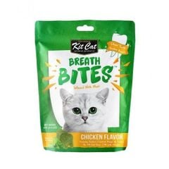 Bánh thưởng sạch răng cho mèo Kit Cat Breath Bites 60g